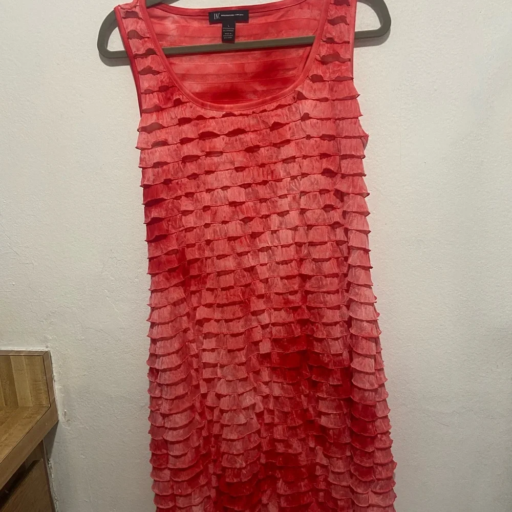 INC Ruffled Sleeveless Layered Top - Picture 3 of 6